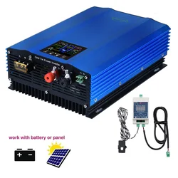 グリッドインバーターの太陽光発電,1000w,1200w,純粋な正弦波,dc24v 48vからac220v,無制限のセンサー,バッテリー放電