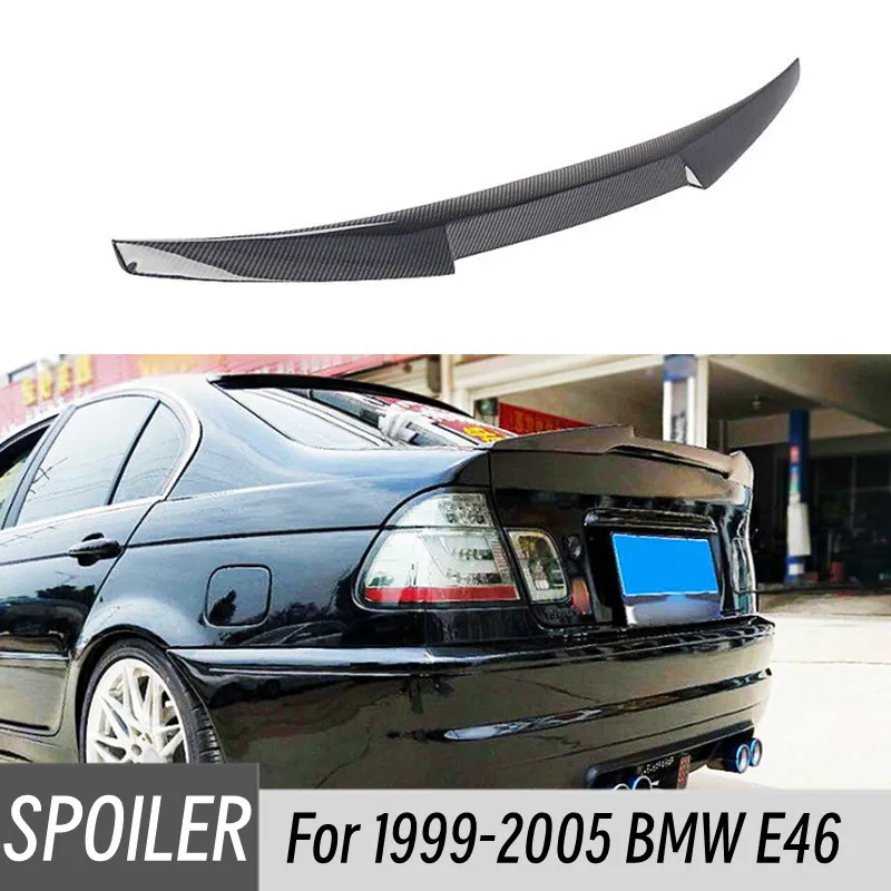 

For 1999 2000 2001 2002 2003 2004 2005 BMW E46 M4 Style Carbon Fibe Rear Trunk Lid Car Spoiler Wings Exterior Tuning Accessories