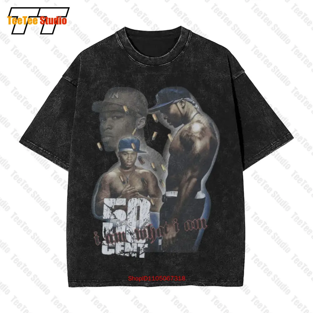 

Y2K 00S 50 Cent I Am What I Am Get Rich Or Die Trying Hip Hop Rap Top Vintage Oversized T-Shirt O7BI