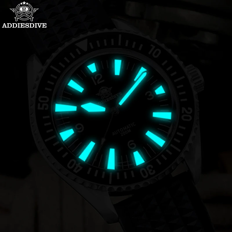 ADDIESDIVE 40mm Diver orologio da uomo NH35 automatico BGW9 luminoso Lucury vetro zaffiro lunetta in ceramica 200m orologio da polso subacqueo nuovo