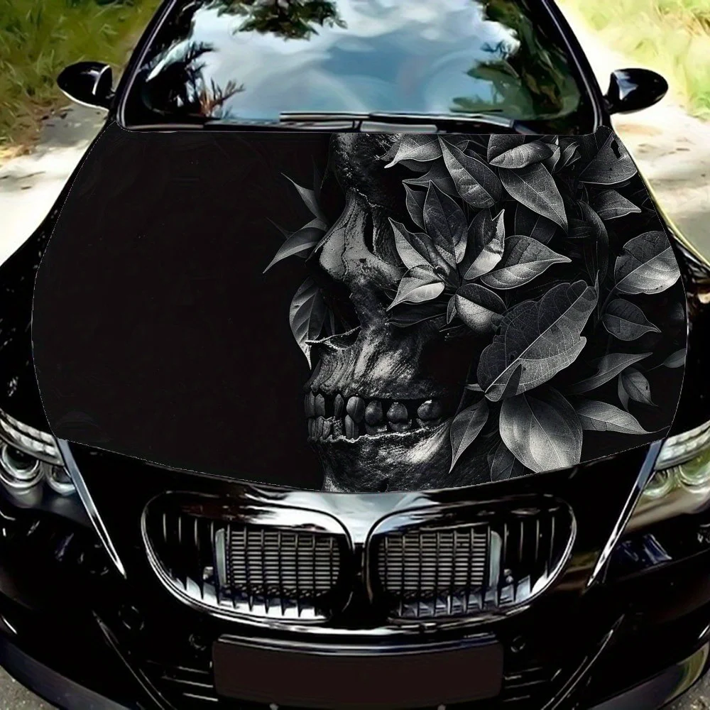 

Unique personality skeleton Pattern car hood stickers, waterproof self-adhesive, scratch resistant, easy to stick, durable car P