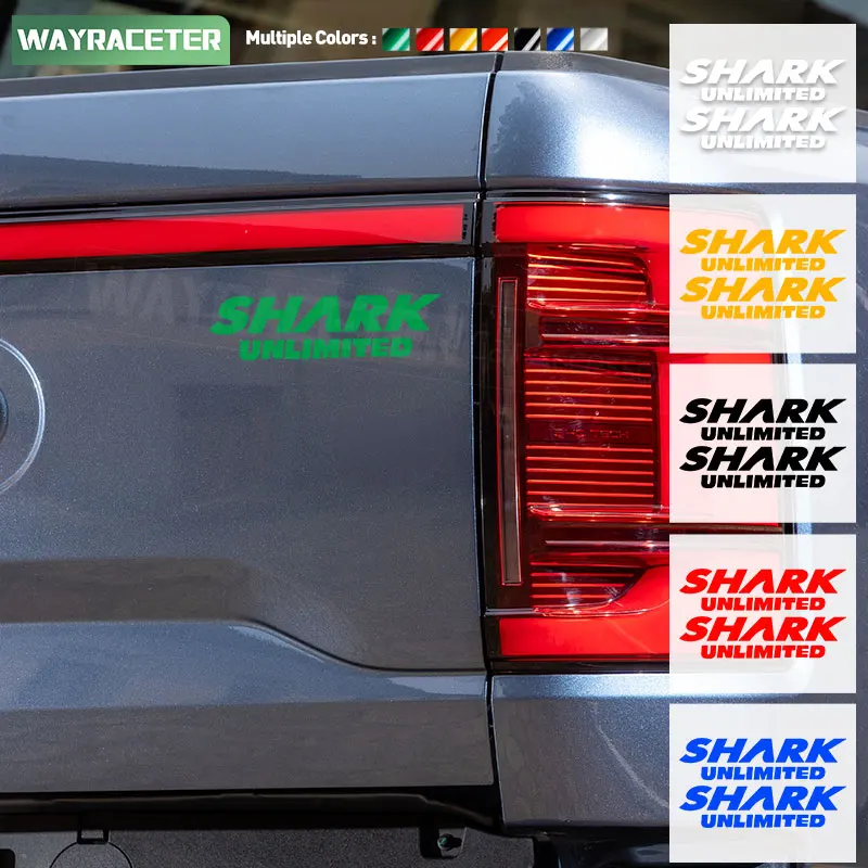 2 Pcs/Set Reflective Car Rear Trunk Sticker Side Fender Decal For BYD Shark Pick UP 2025 2026 Off Road 4X4 Unlimited Sport