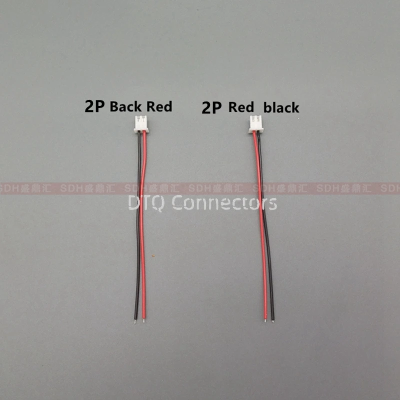 100Pcs JST XH2.54 XH 2.54mm Wire Cable Connector 2 Pin Pitch Male  Plug Socket  Wire Length 26AWG 24AWG