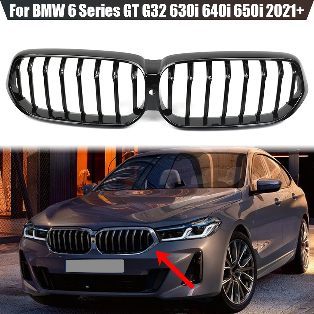 

Car Front Bumper Racing Grill For BMW G32 6-Series GT 2021 2022 Front Radiator Grille Car Accessories 630i 640i 650i