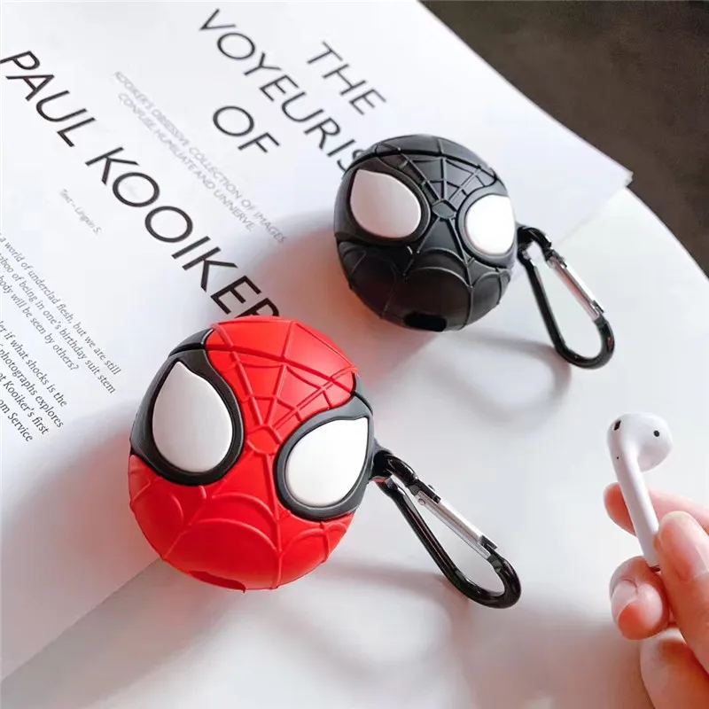 Disney Spider-Man Red Black Shockproof Protective Earphone Silicone Cover For Airpods Pro 2 Case/Airpods Case Boys Kids