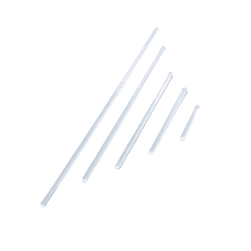 Massiver dicker Rührstab aus Glas mit rundem Kopf