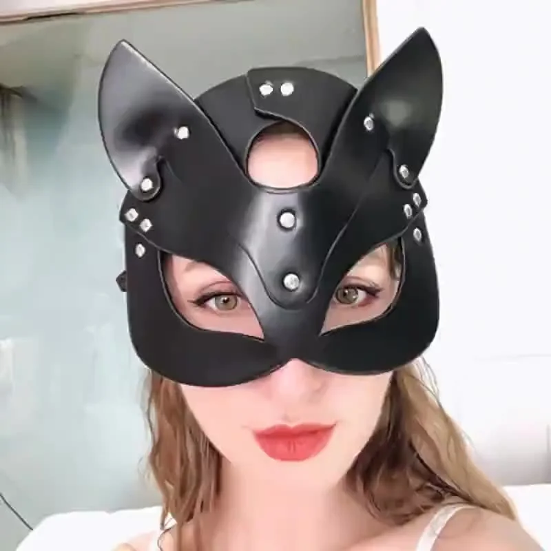 Halloween Cosplay Fox Mask Lace Sexy Eye Mask Animal Mask Half Face Erotic Lace Cat Mask Women Sex Toys For Couple