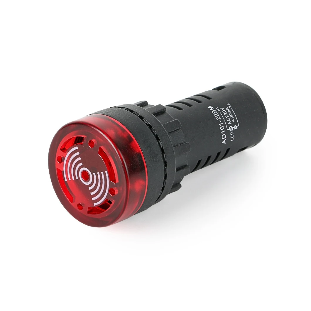 ABILKEEN 22MM AD16-22SM  Flash Light Warning Buzzer 24V/220V Mini Alarm with LED Light Buzzer Beep Alarm Red Green Yellow
