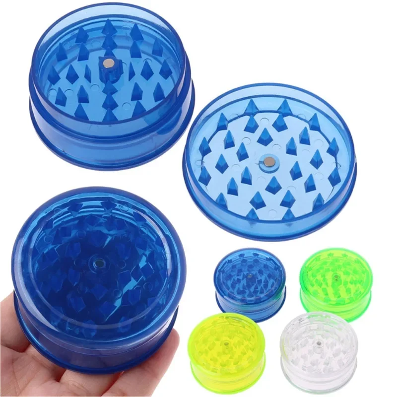 40mm Plastic Tobacco Herb Grinder Smoking Accessories 3 Layer Round Shape Hand Spice Crusher Smoke Accesoires