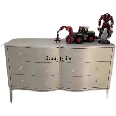 

American light luxury solid wood six-chest cabinet, bedroom storage cabinet, living room decoration cabinet