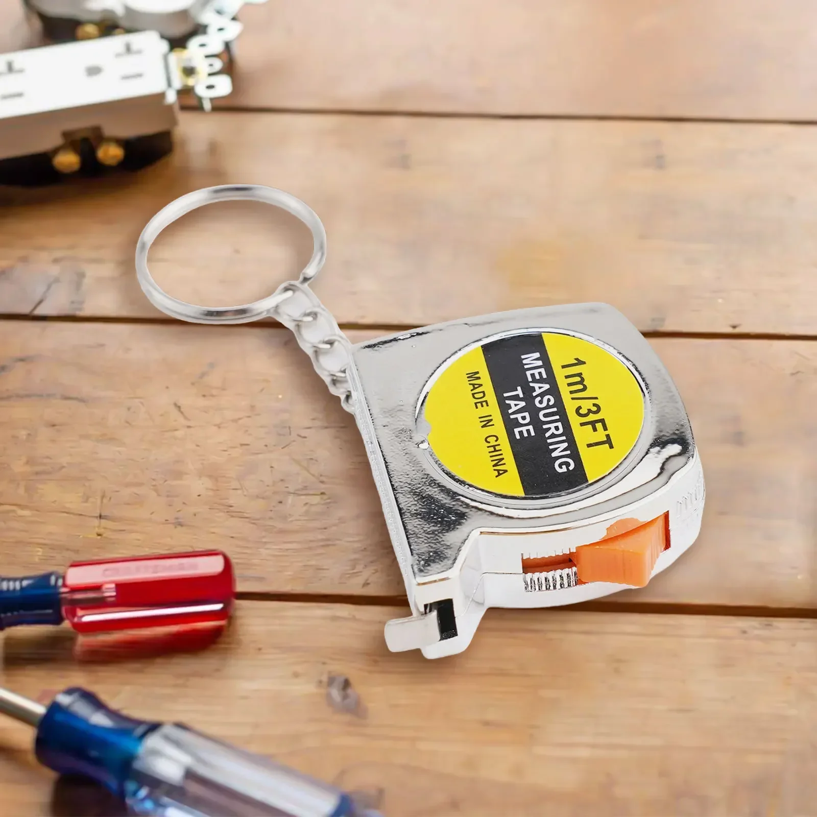 

Keychain Ruler Metric Inch Tape Sturdy Construction Accurate Measurements Compact Design Dual-sided Measurement