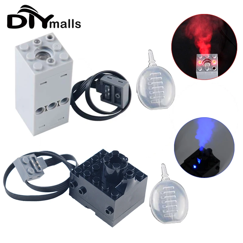 Technical Spray Smoke Motor Sprayer Bricks Mould King Fogger for Legoeds Building Blocks MOC Train Car Parts Motor Model