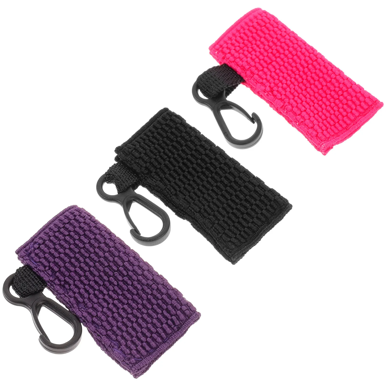 3Pcs Lipstick Protective Cover Keychain Convenient Lip Balm Holder Lightweight Clip on Small Carrying Sleeve Lipstick Protector