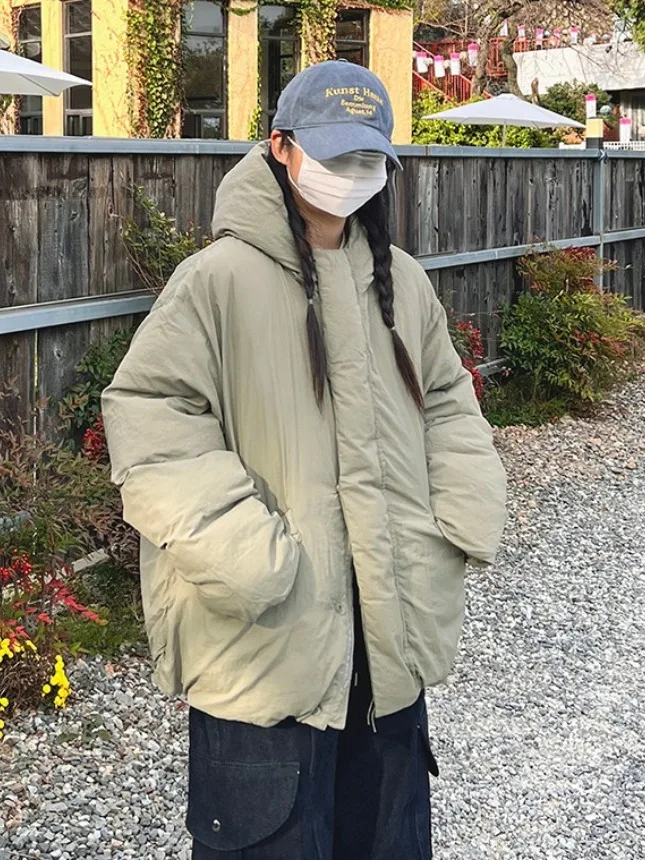 

Модный зимний хлопковый джет, женское свободное пальто с капюшоном, теплое универсальное хлопковое пальто, верхняя одежда Sli Lazy Sle