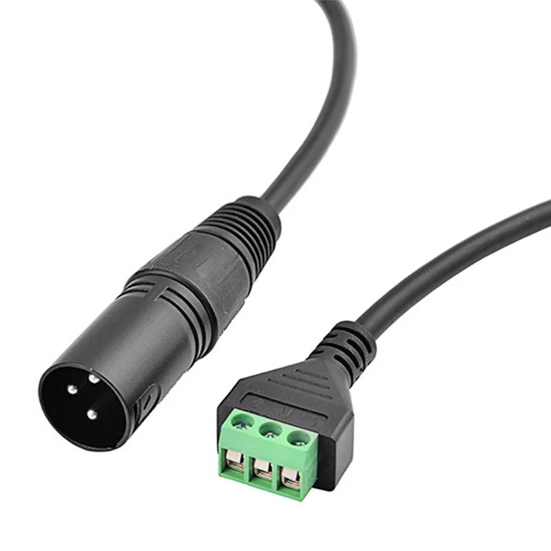 New-Solderless Screw Converter Cable XLR 3Pin Plug Adapter Extension Cable Forstudio Microphone,Speakers,Live Recording