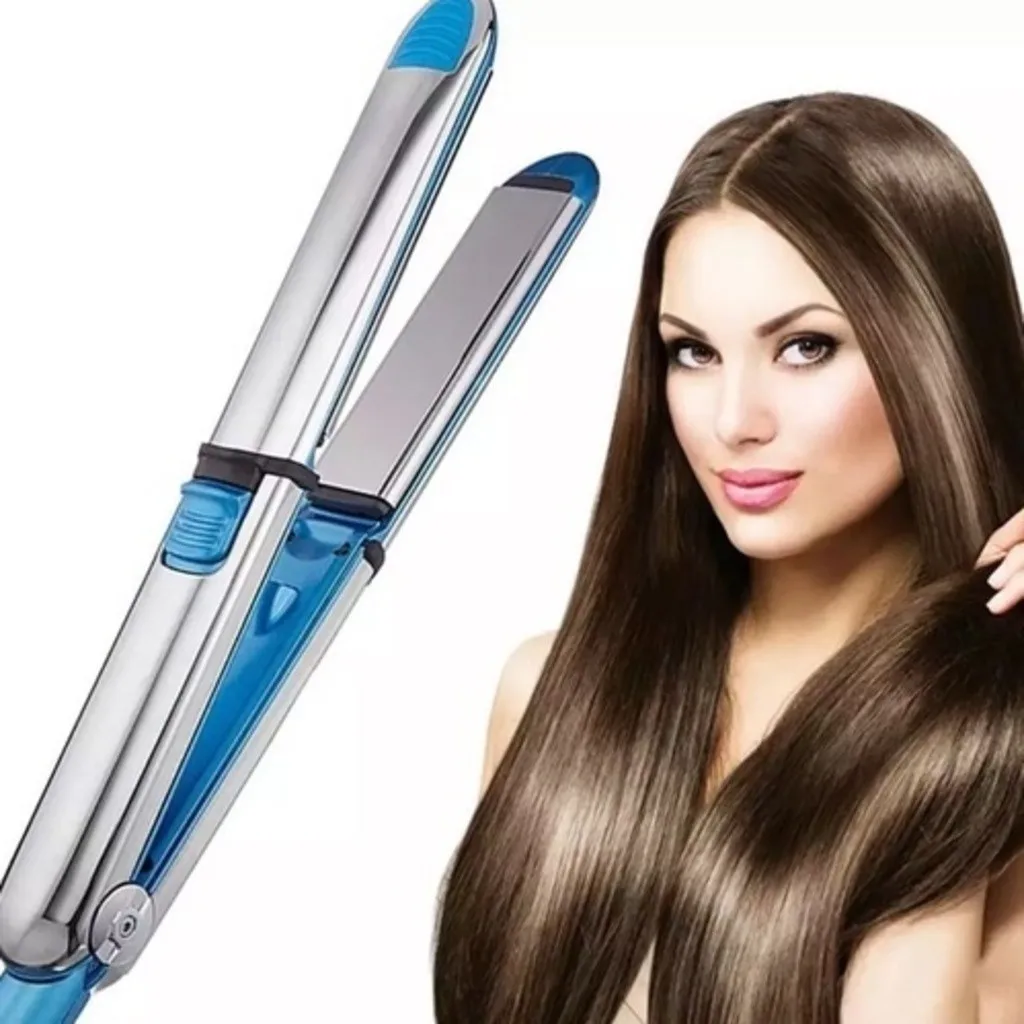 Chapinha Nano Titânio Bivolt 110V 220V com Temperatura Ajustável 230 ° C Alisamento Profissional Anti-Celulite