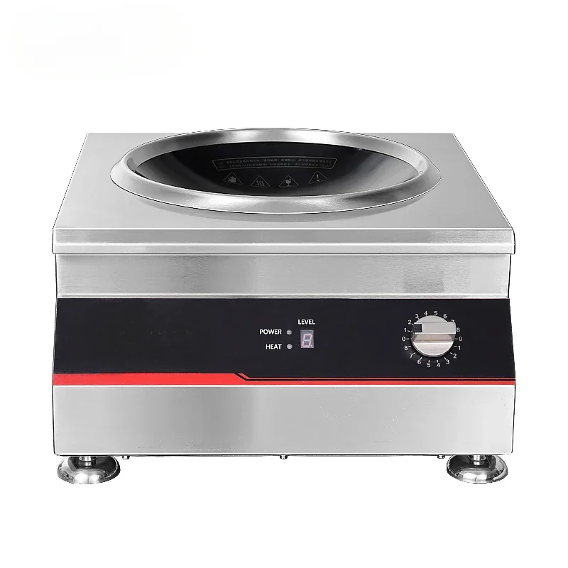 Induction Wok Burner Concave Stir Fry Stove 5000W