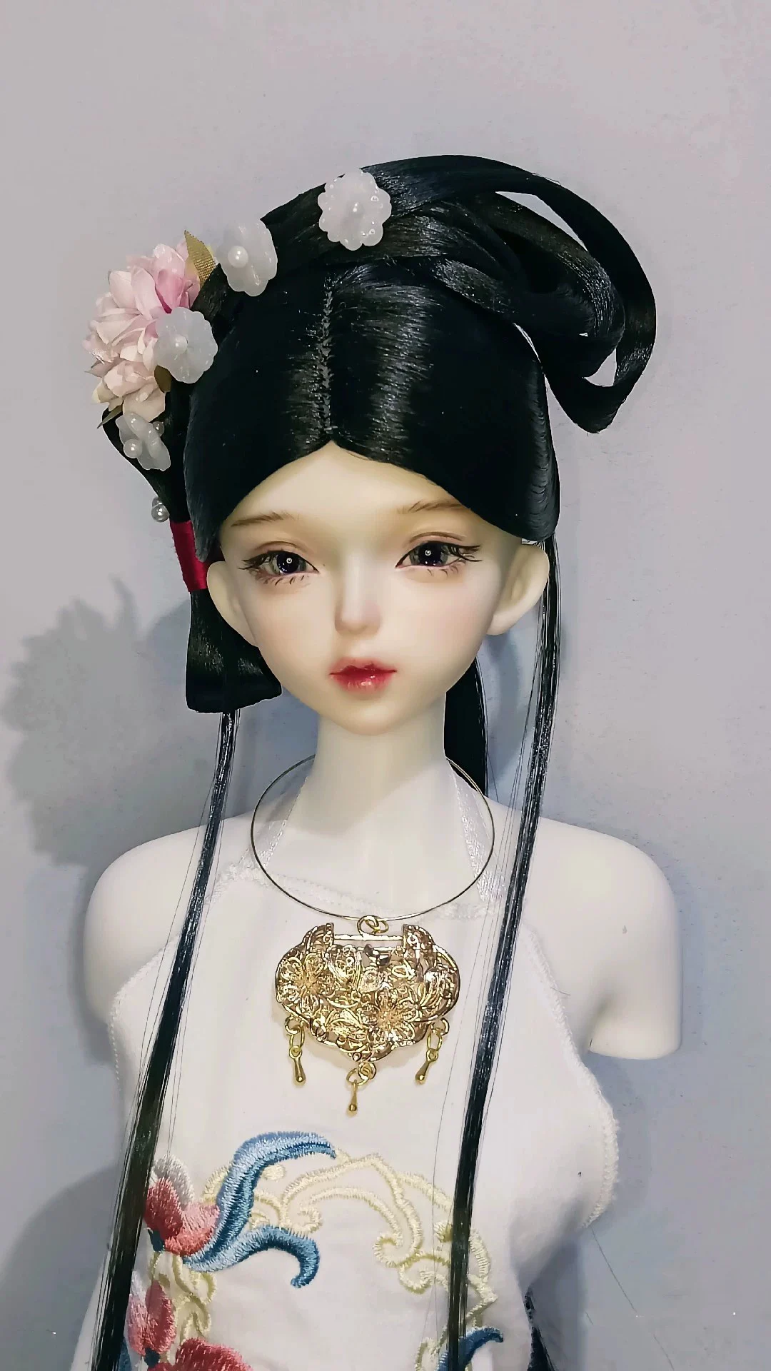 1/6 1/4 1/3 Schaal BJD Pop Pruiken Oude Kostuum Hanfu Vintage Lang Haar Fee Pruik Voor YOSD MSD SD13 Meisje SSDF Accessoires A1788