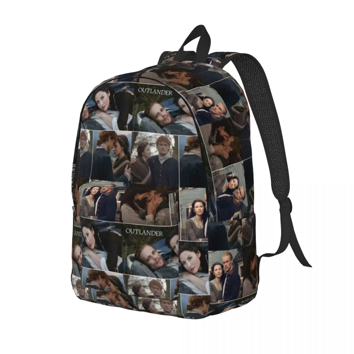 Outlander TV Series Backpack Lovers Jamie and Claire Collage Outdoor Style Backpacks Student Stylish School Bags Print Rucksack