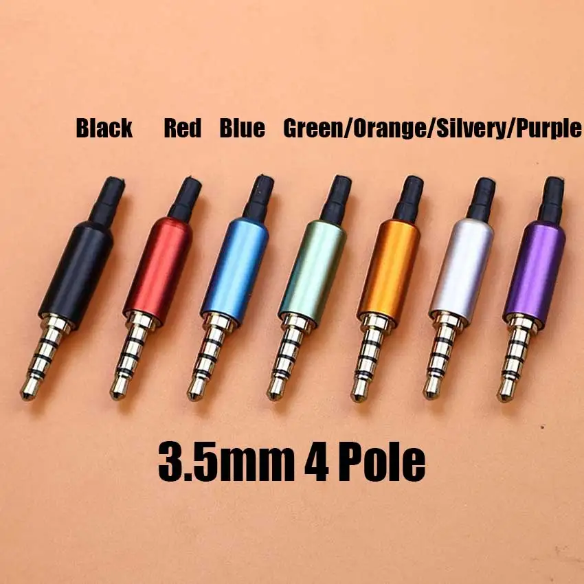 1pcs 3.5mm Mono Stereo Headphone Plug DIY 2 3 4 Pole Male Audio Adapter 3.5 Speaker Earphone Jack AUX Solder Wire Connector view 5