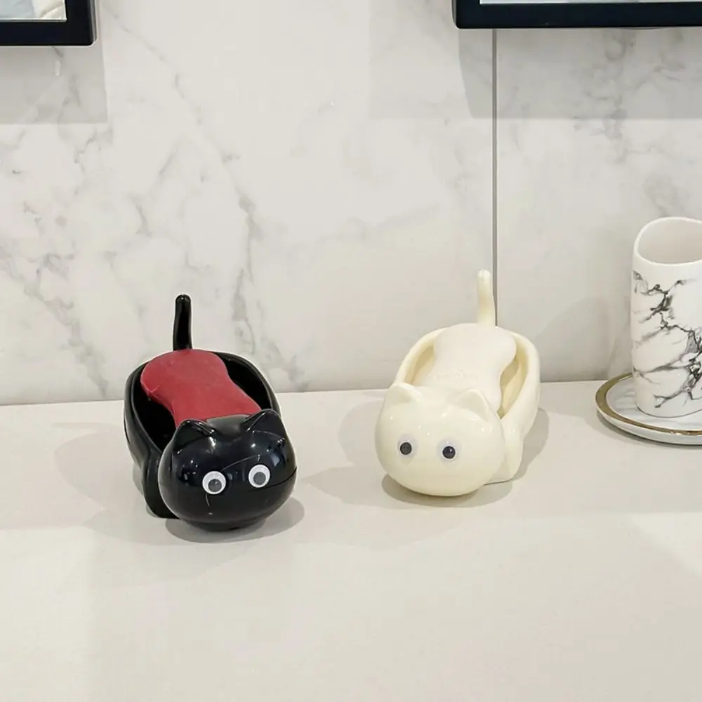 Tray Container Cute Cat Soap Box Creative Multi-purpose Storage Rack Exquisite Soap Holder Bathroom