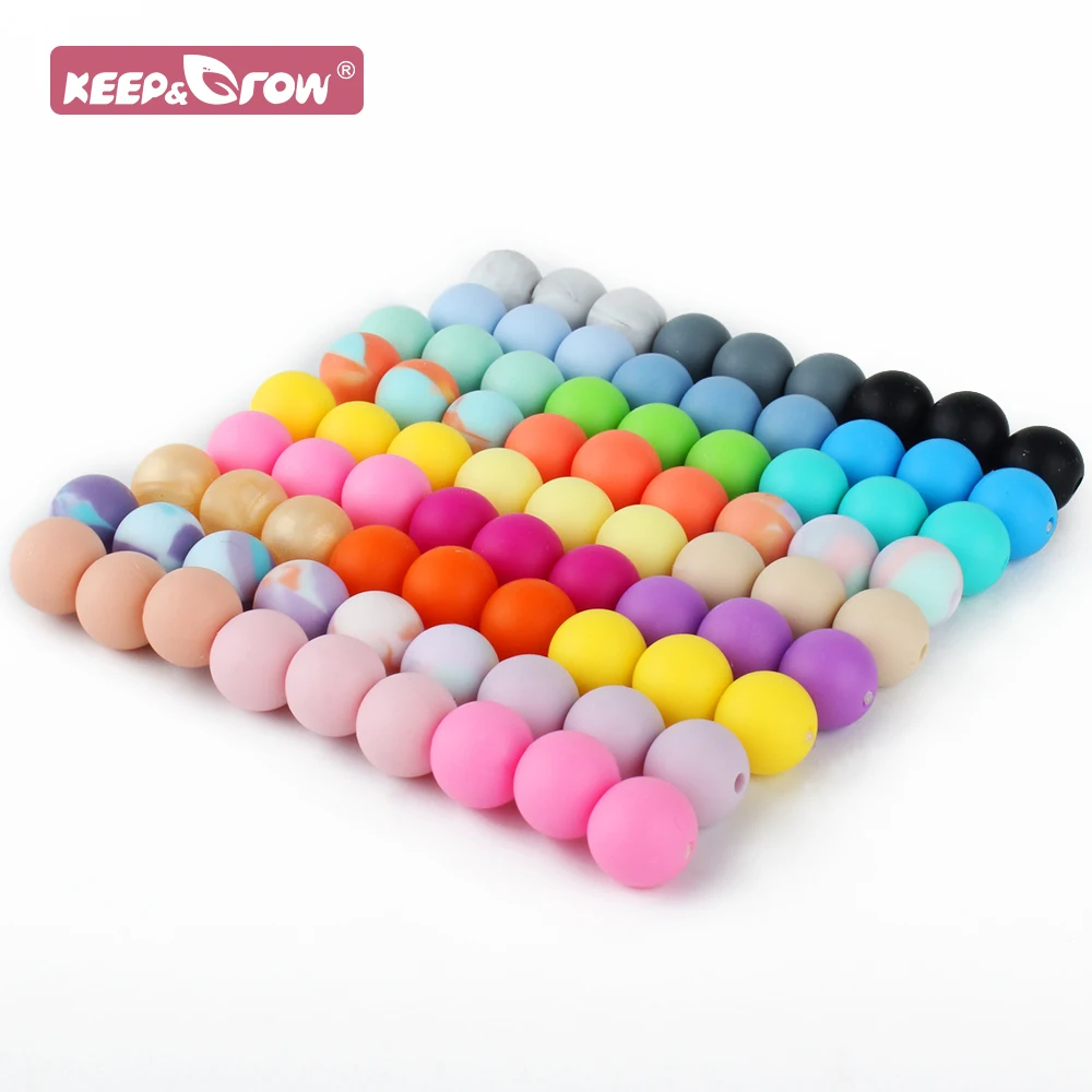 20/50/100/500/1000Pcs 9mm Round Silicone Beads Colorful For Jewelry Making DIY Beaded Pen Necklace Bracelets Accessories