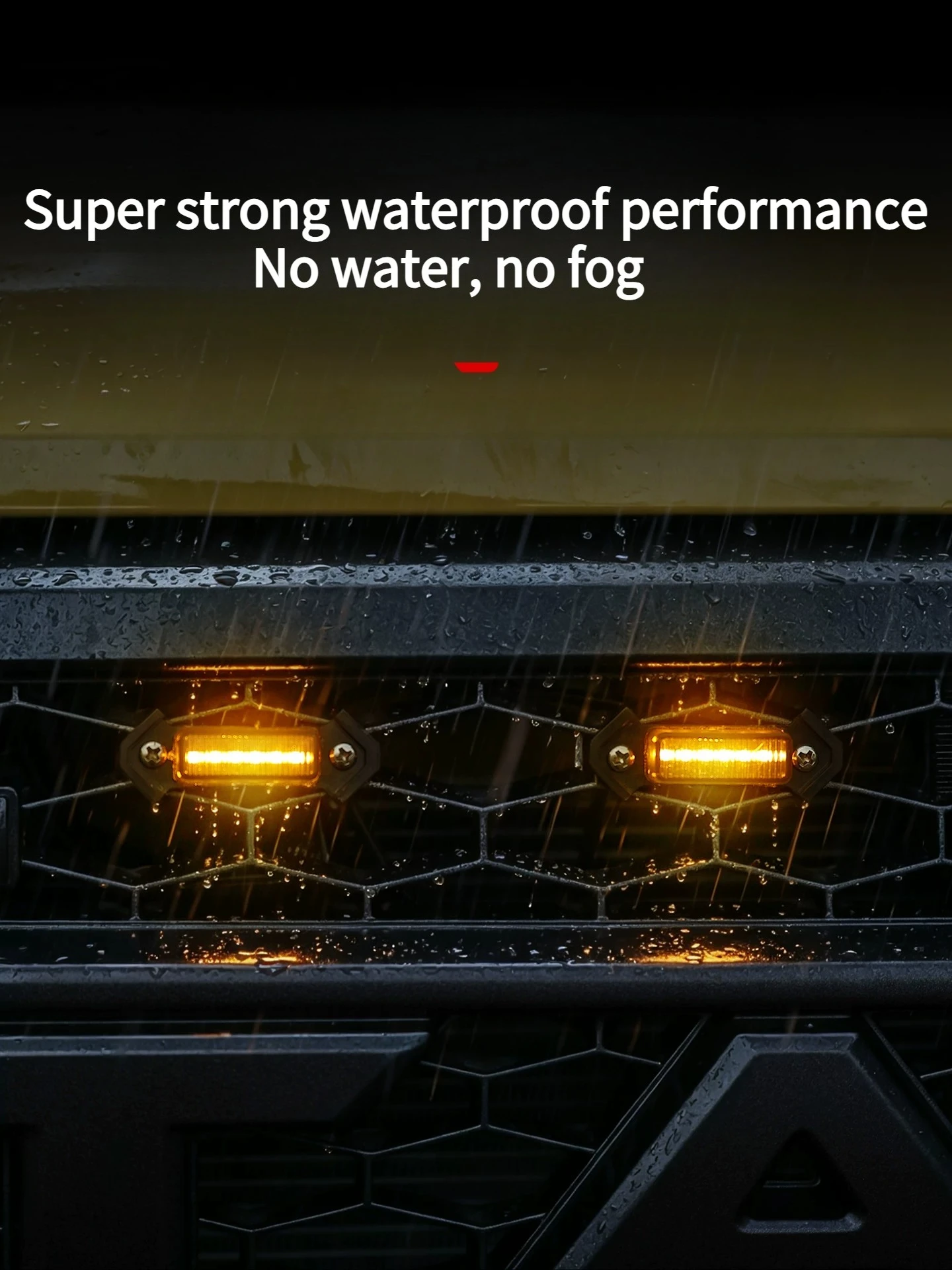 For GWM Tank 300 2026 Grille Small Yellow Light Modified Front Decorative Light Adjustable Color LED Ambient Light Car Accessory
