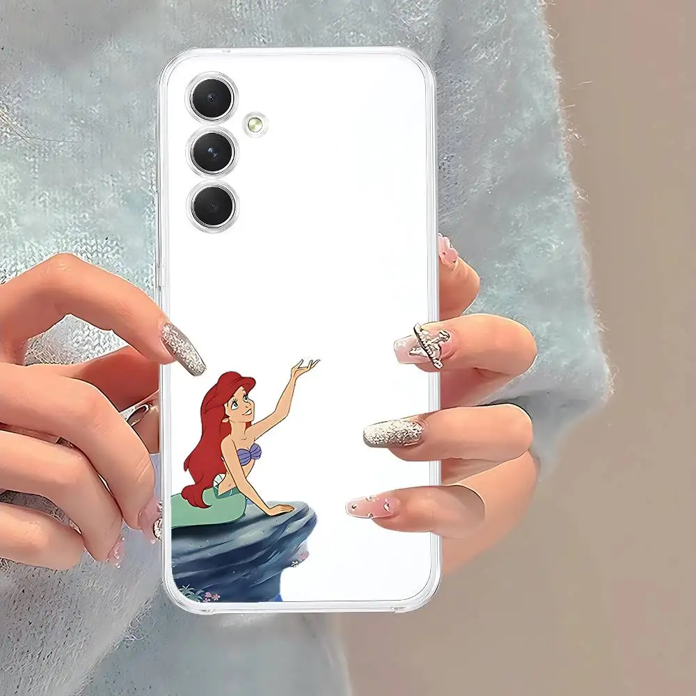 Cute Ariel The M-MermaidS Phone Case For Samsung Galaxy A52 A12 A51 S21 Edge S22ULTRA S23 S24 S25LITE Plus Transparent Cover view 3
