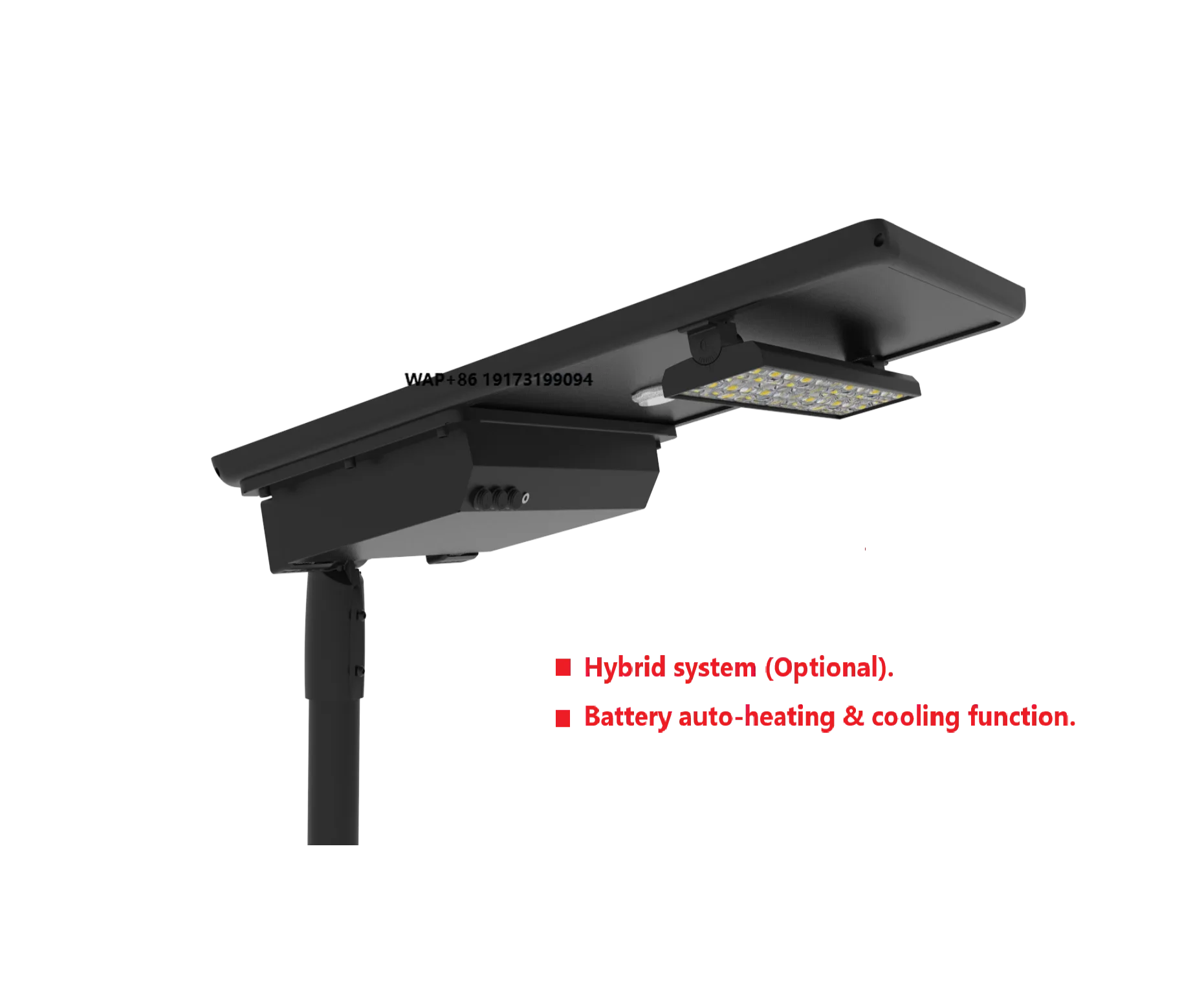 STR30W High Powered Integrated Solar Street Lights Outdoor Waterproof Lighting with Warm White CCT Color Temperature