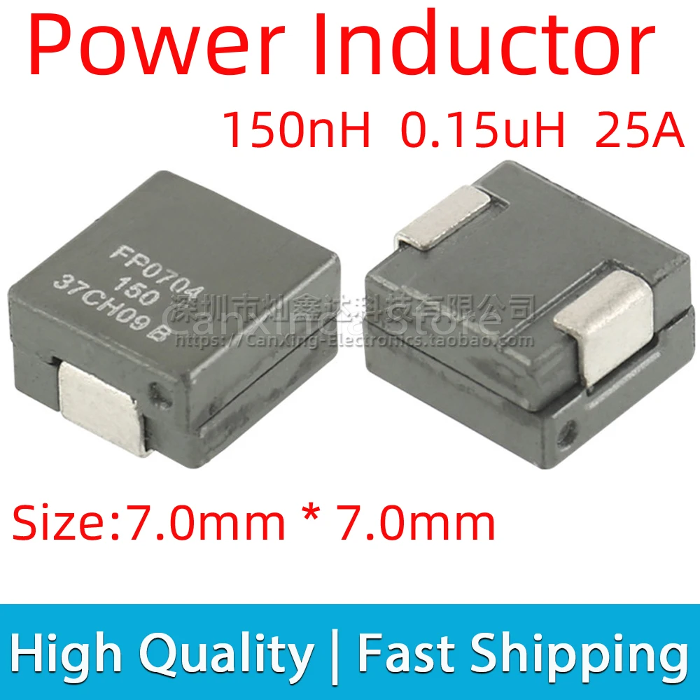 5pcs FP0704-150 FP0704 150 SMD SMT Moulded Power Inductor Surface Mount Inductance 0.15uH 150nH 25A High Current Filter 7*7mm