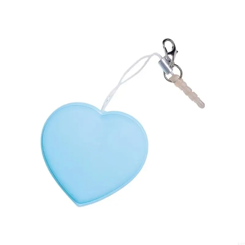 E1PF Glasses Care Screen Cleaner Charm for Phone Carry, Heart 5 x 3 Wipe with Hanging Design for Daily Cleaning Use Nearby Each