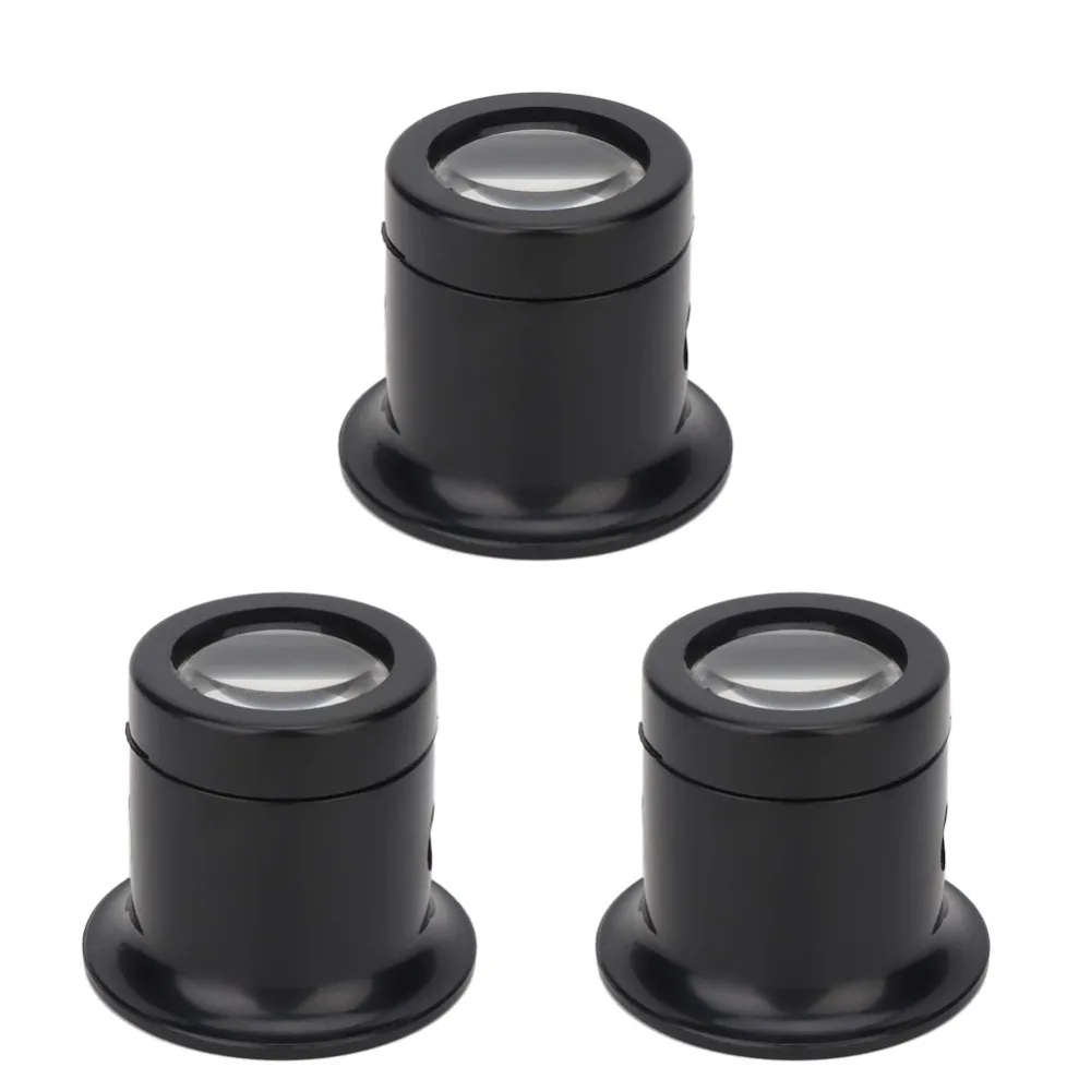3pcs Practical 10X Magnification Watch Magnifying Glasses Plastic Jewelry Tool Set Jewelers Loupe Jewelry Repair