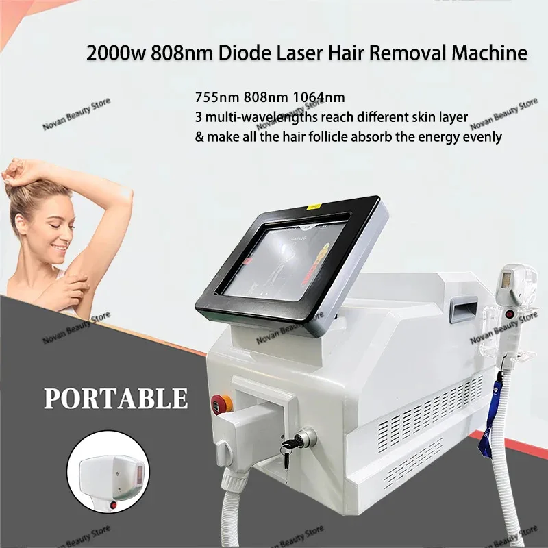 3000W Alexandrite Ice Soprano Titanium Diode Laser Hair Removal Machine Professional Depilacion Profesional