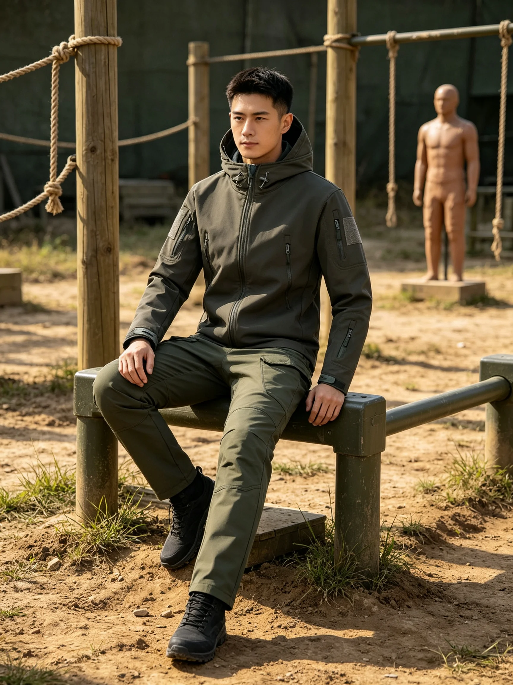 Outdoor Hunting Fleece - Ensemble chaud en polaire camouflage 5XL