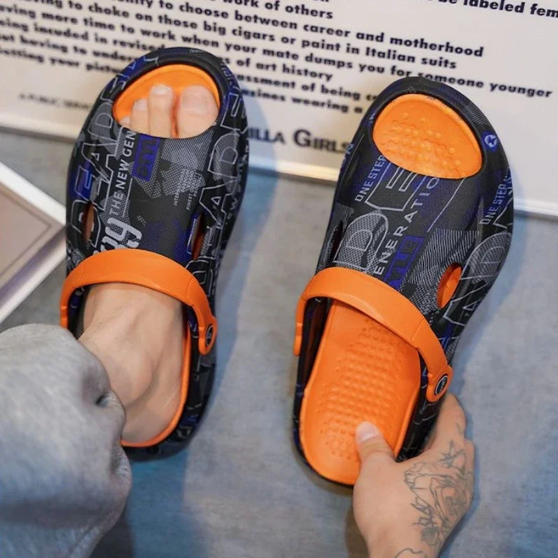 

Мужская обувь на платформе, пляжные трендовые шлепанцы, 2024, дизайнерская роскошная обувь для взрослых Y2k, дешевая обувь Liquidation Fun Eva, оригинальные мужские тапочки из ПВХ