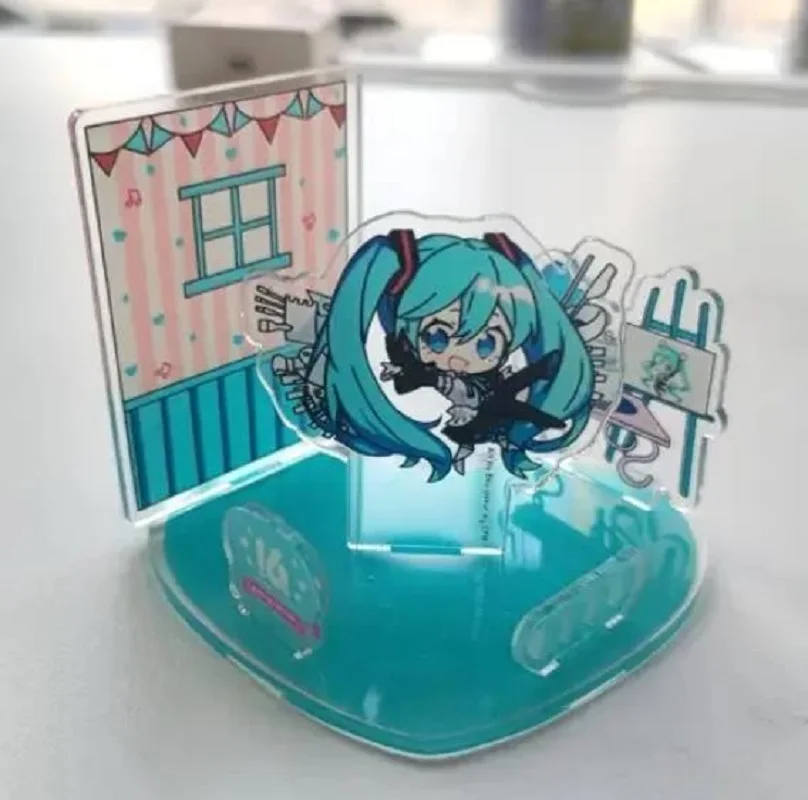 2024 New Anime Hatsune Miku 16th anniversary Acrylic standing bracket Model Kawaii Desktop decoration Car ornaments Toys Gifts