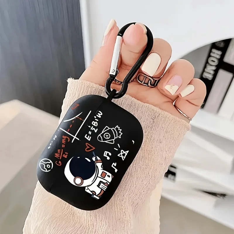 Space Astronaut Rocket Pattern Earphone Protective Cover For Airpods 3 4 PRO/PRO 2/PRO 3 Anti Drop Matte Texture