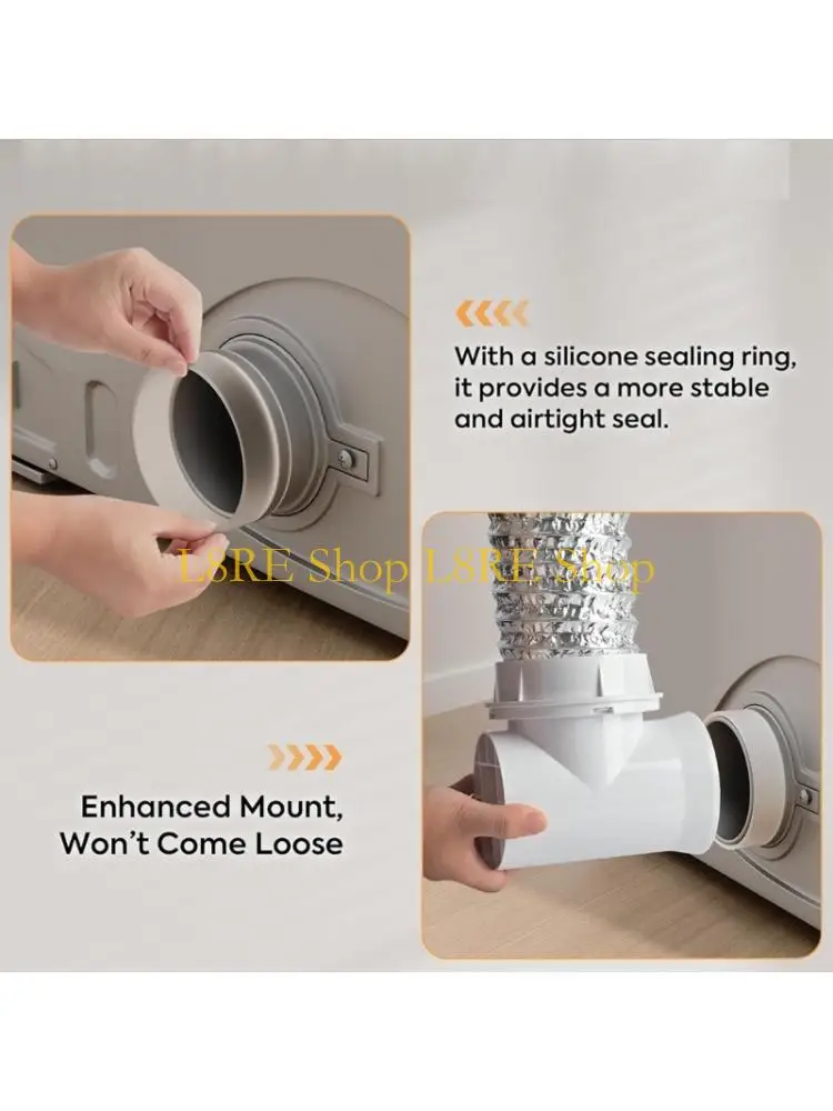 

L8RE Вентиляционный шланг сушилки Воздуховод Гибкий регулируемый сверхмощный шланг воздуховода 90 градусов Вентиляционное колено