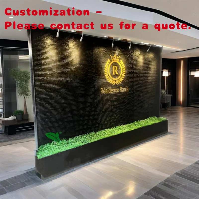 

custom.Indoor or Outdoor Customized Design Features Waterfall Wall Room Divider with Light