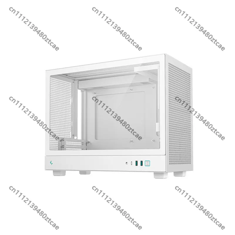 Mini Tower Case MATX Motherboard Portable Desktop Computer Case Tempered Glass Side Panel Mesh Home Office PC Chassis