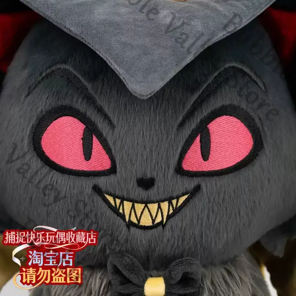 

Anime Genuine Hazbin Hotel Sir Pentious Alastor Adam Husk Cosplay Cartoon Cat Fluffy Cotton Maumet Puppet Throw Pillow 43cm Gift
