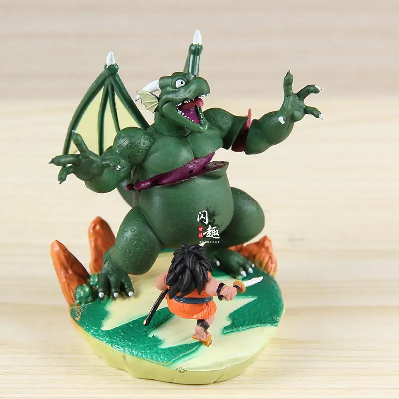 2025 Dragon Ball Yajirobe Vs Cymbal Figurine Classic Anime Scenes Figures 9cm Pvc Action Figures Gk Statue Collection Model Toys