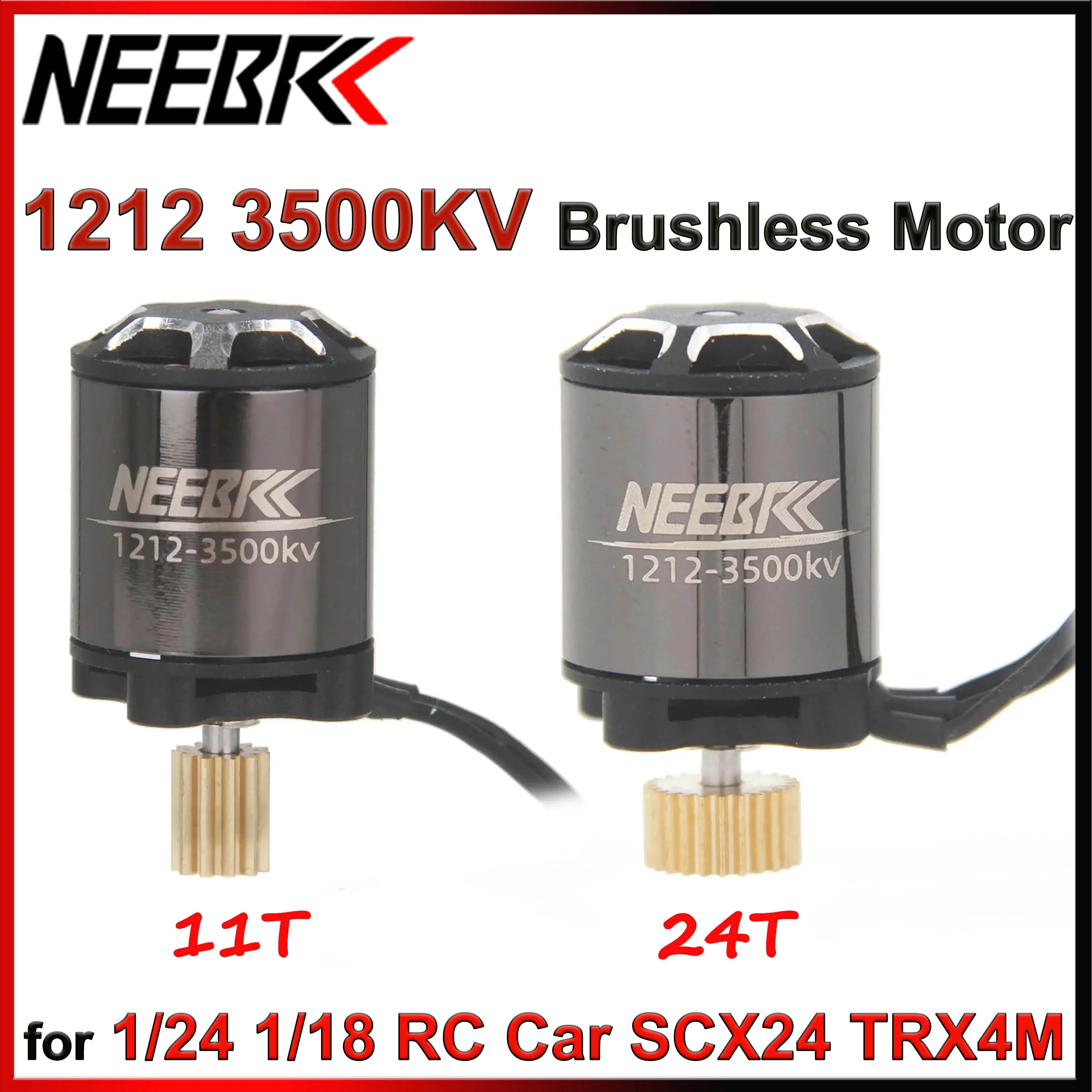 1/24 RC SCX24 TRX4M 1212 3500KV 11T 24T Getriebe Outrunner Bürstenlosen Motor für Crawler Drift Klettern auto Lkw Upgrade Power Teile