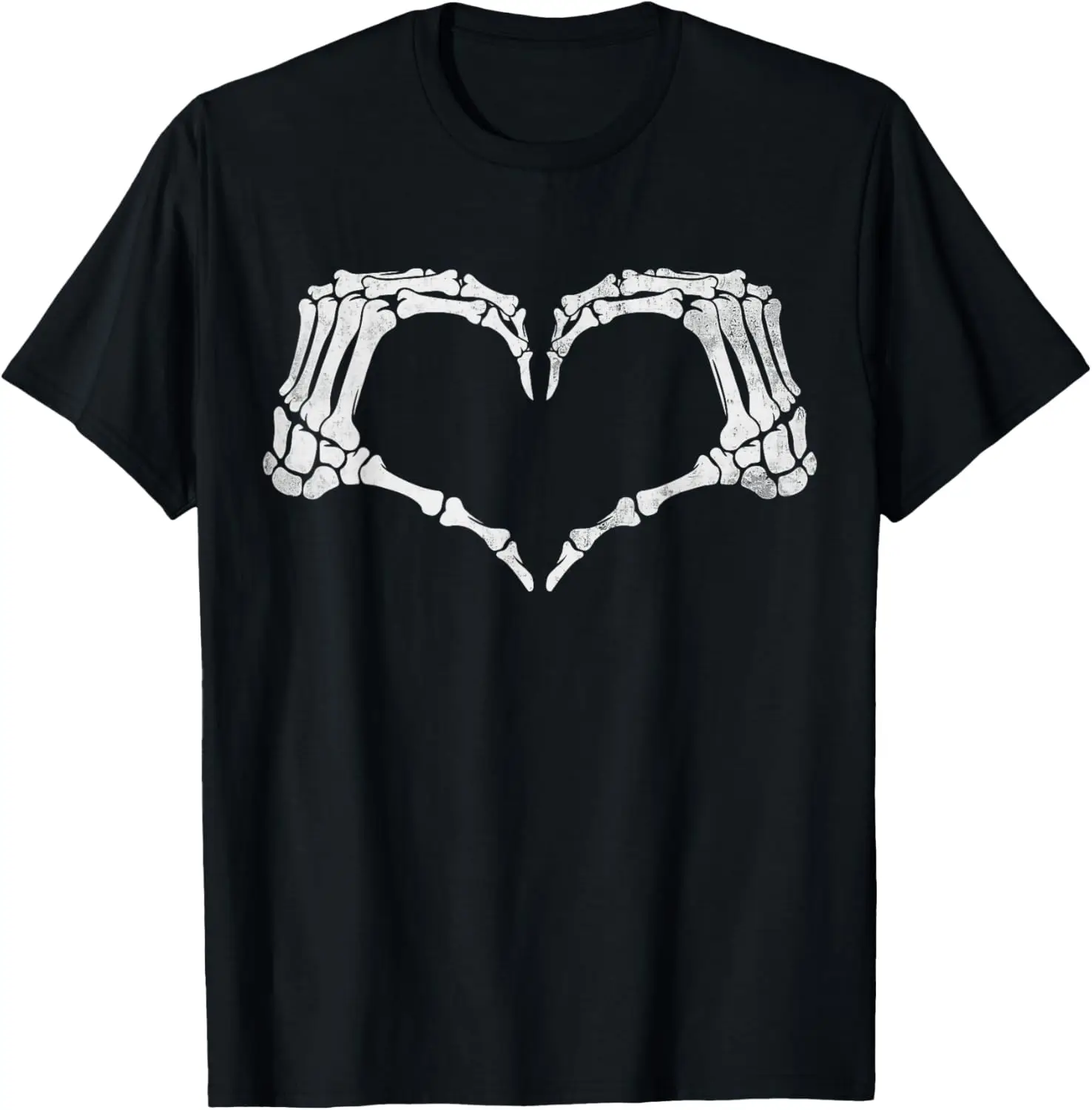 Skeleton Hand Heart Sign Vintage Halloween Costume T-Shirt