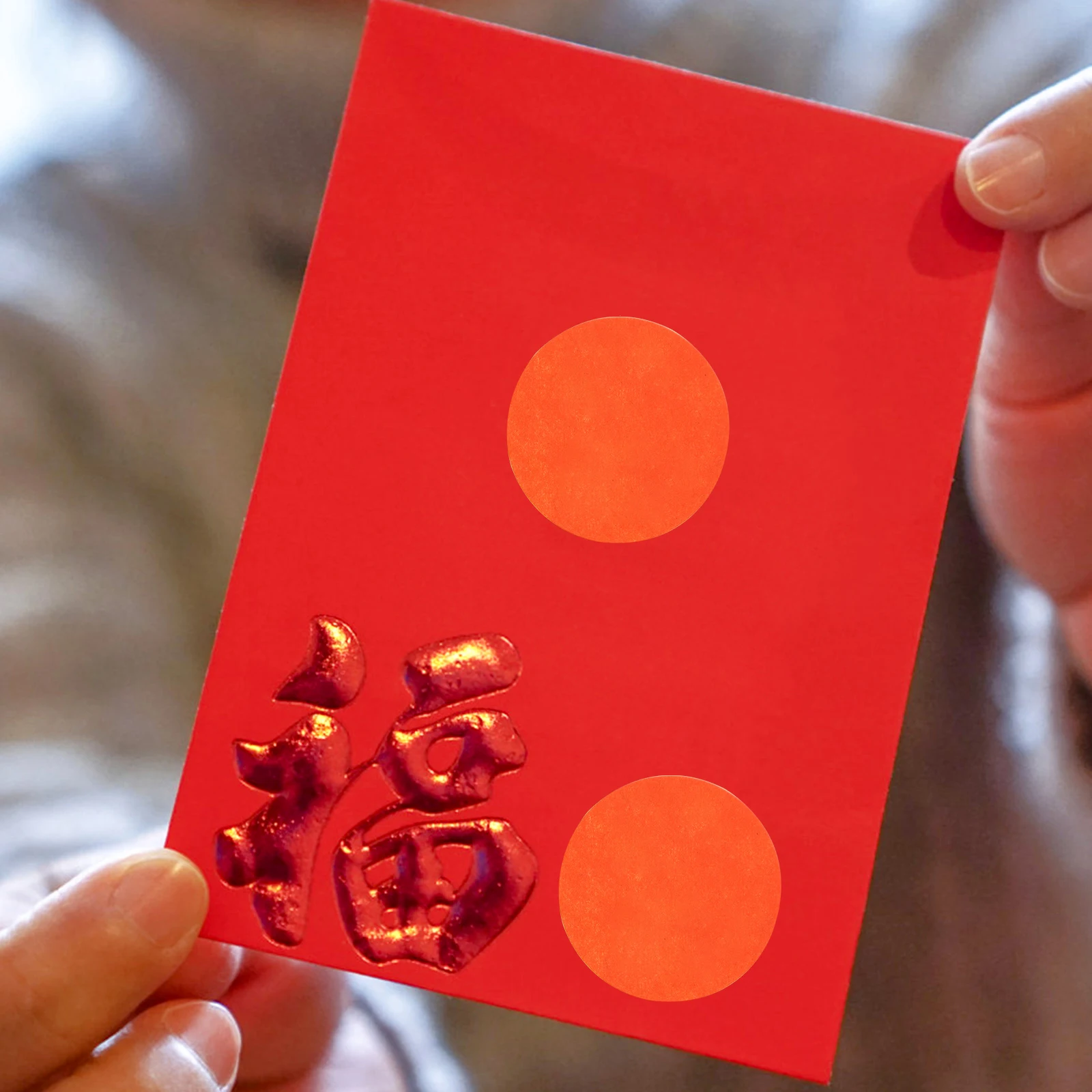 

100 Pcs Year Lucky Sticker Fu Word Stickers Decorations Chinese Lunar New Years