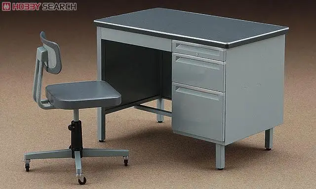 Hasegawa 62003 1/12 Bureau En Stoel Van Kantoor (Plastic Model)