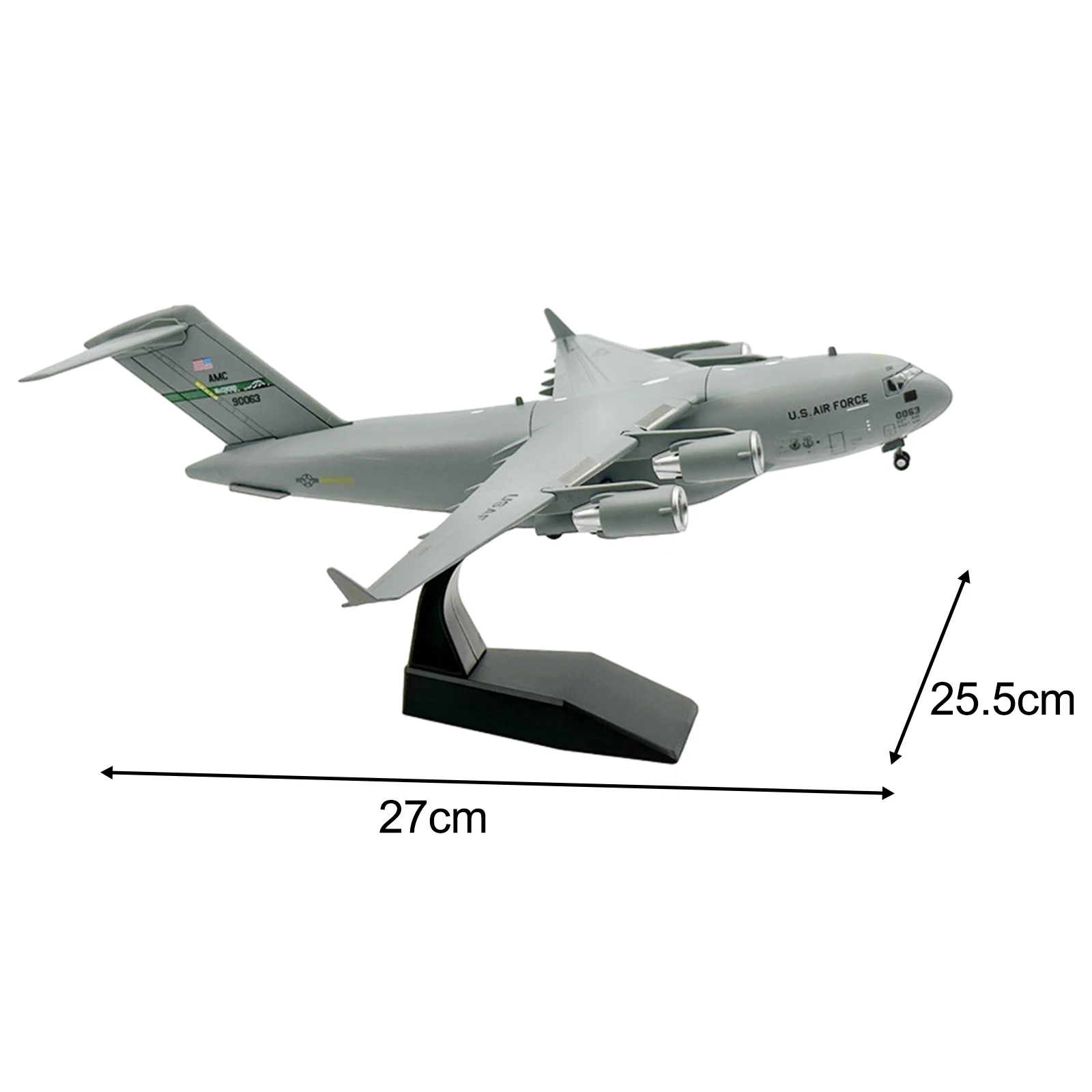 Alloy 1/200 C17 Airplane Diecast Model Desktop Decoration Gift Collectables with Base for Cafe Living Room Shelf Office Bedroom