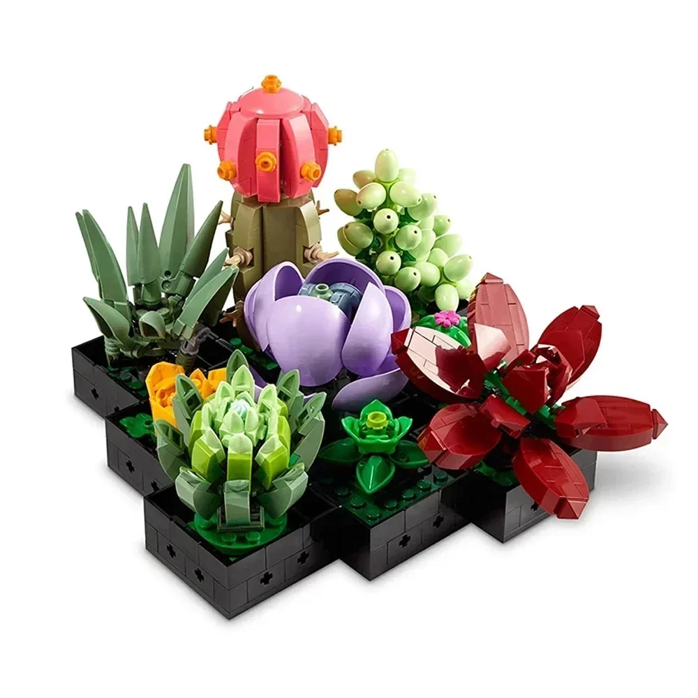 771 pièces ensemble de blocs de construction de bonsaï de plantes succulentes, jouet de briques de fleurs pour enfants et adultes, cadeaux pour filles, Compatible avec 10309
