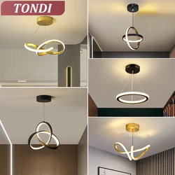 Moderno candelabro de teto LED, brilho simples, iluminação doméstica, varanda, corredor, corredor, vestiário, novo, 110-220V