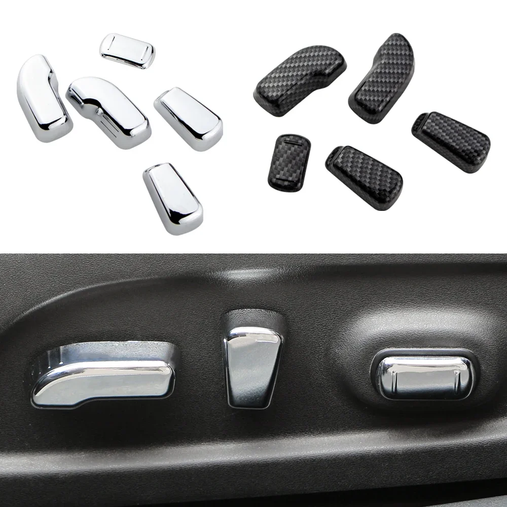 Car Seat Adjustment Knob Button Switch Cover Trim for Nissan Xtrail X-TRAIL 2014 - 2021 ABS Chrome Accessories 5pcs